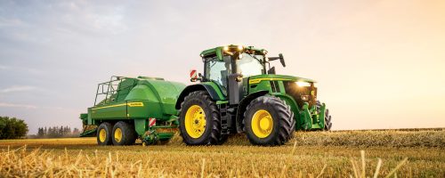 John Deere Tractor and Baler